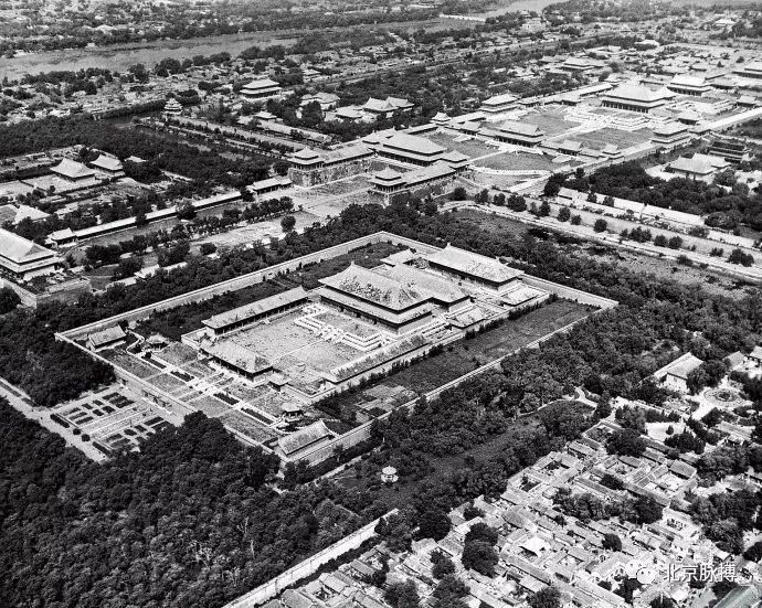1945年，太庙与故宫午门