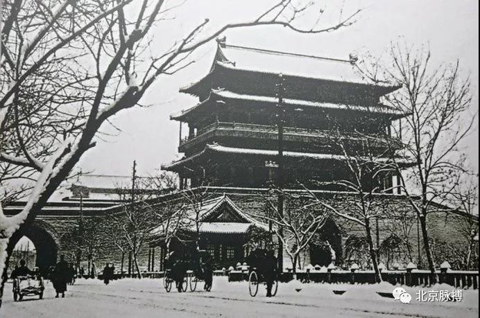 1917年，正阳门城楼北面雪景