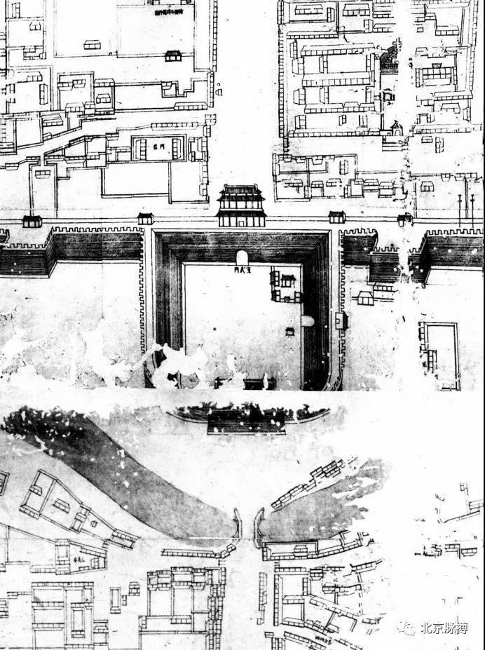 1750年，乾隆十五年《京城全图》上的宣武门图